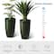 Glitzhome® 23.5" Gradient Green Faux Ceramic Tall Plastic Planters, 2ct.